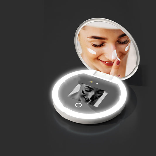 Intelligent Sunscreen UV Makeup Mirror Handheld LED Beauty Makeup Mirror