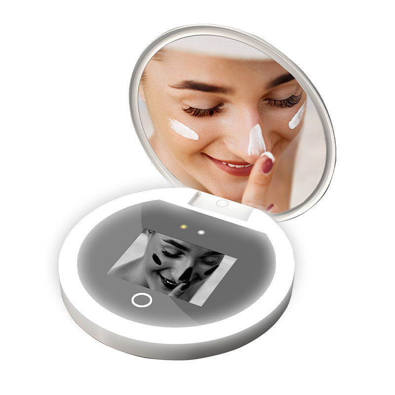 Intelligent Sunscreen UV Makeup Mirror Handheld LED Beauty Makeup Mirror