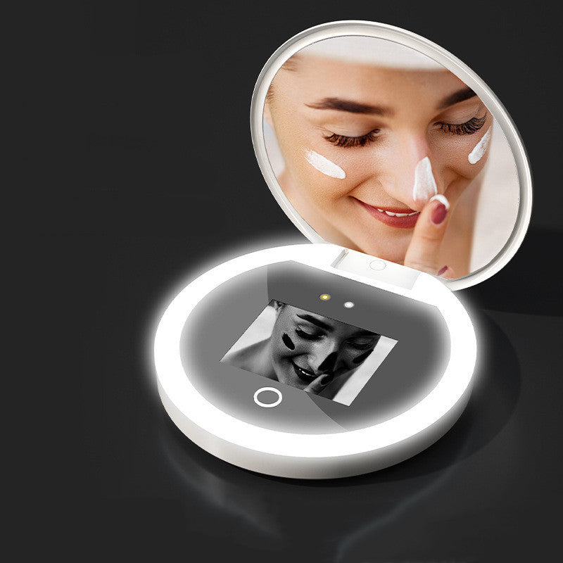 Intelligent Sunscreen UV Makeup Mirror Handheld LED Beauty Makeup Mirror