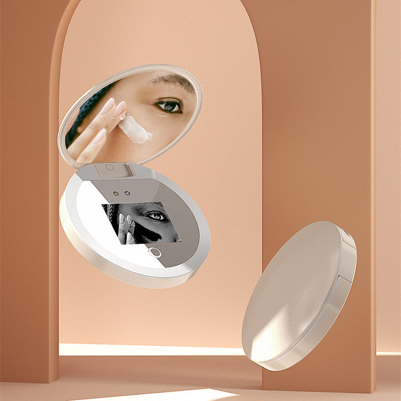 Intelligent Sunscreen UV Makeup Mirror Handheld LED Beauty Makeup Mirror