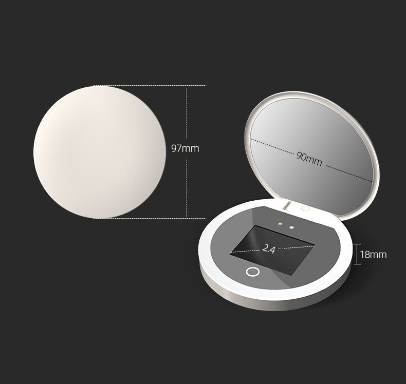 Intelligent Sunscreen UV Makeup Mirror Handheld LED Beauty Makeup Mirror
